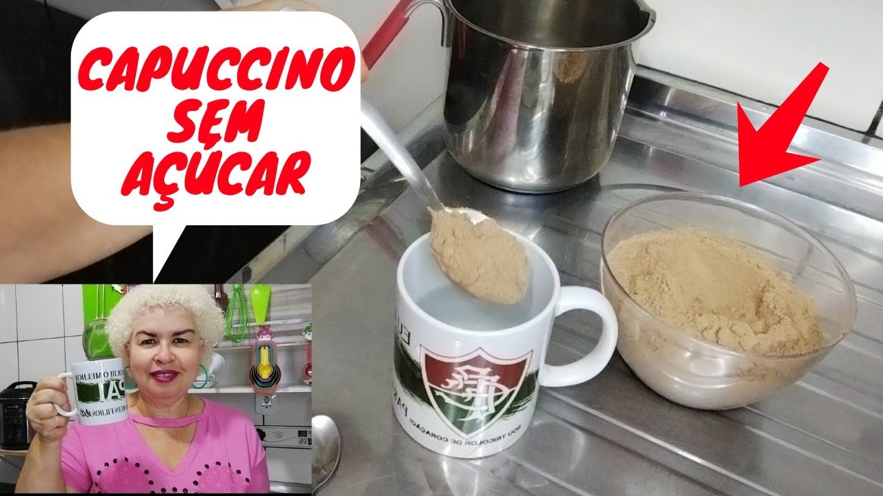 Como fazer um capuccino sem açúcar/Diabéticos podem beber.