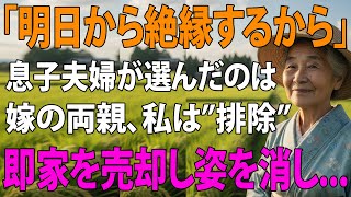 「明日から絶縁して他人だから」嫁の実家を優先した息子夫婦からの突然の絶縁宣言。私名義の土地から2人を追放した70歳母の逆転劇とは【シニアライフ】【60代以上の方へ】