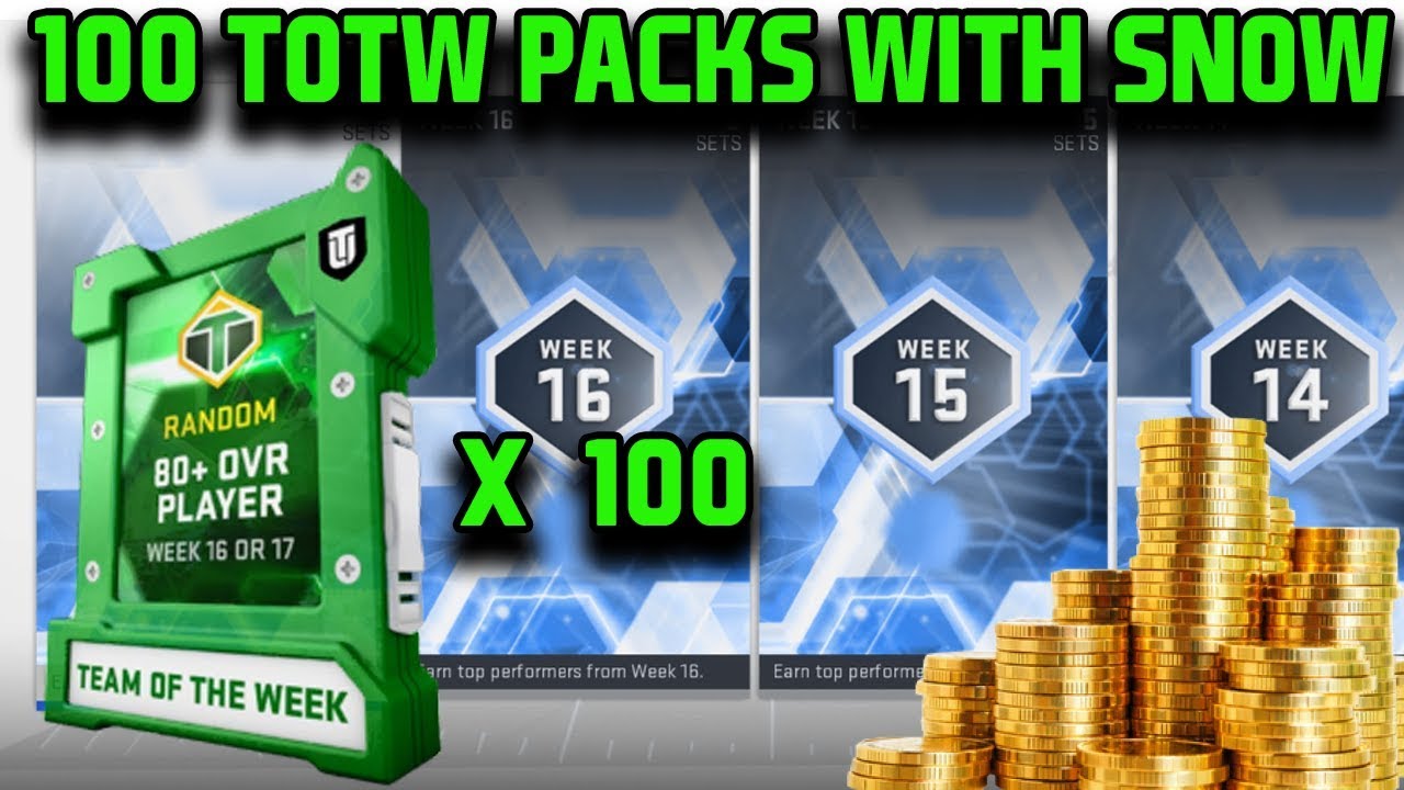 100 TEAM OF THE WEEK PACKS WITH SNOW | MADDEN 19 ULTIMATE TEAM