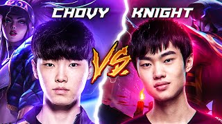 CHOVY vs KNIGHT in Korean SoloQ... *BATTLE of the GODS*