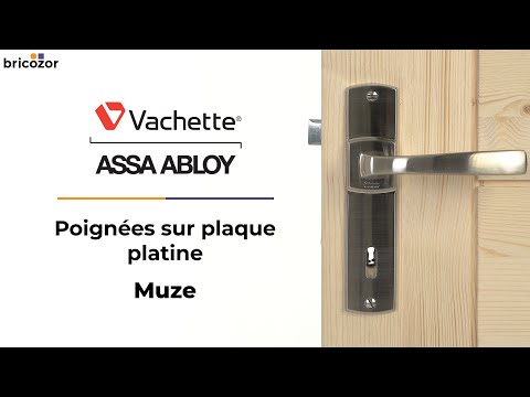 Poignées de porte sur plaques - entraxe 165 mm - platine - Muze VACHETTE