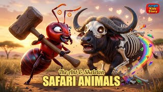 Ant and Skeleton Safari Animal Sounds Song | Nursery Rhyme for Kids - Learn Animal Names and Sounds