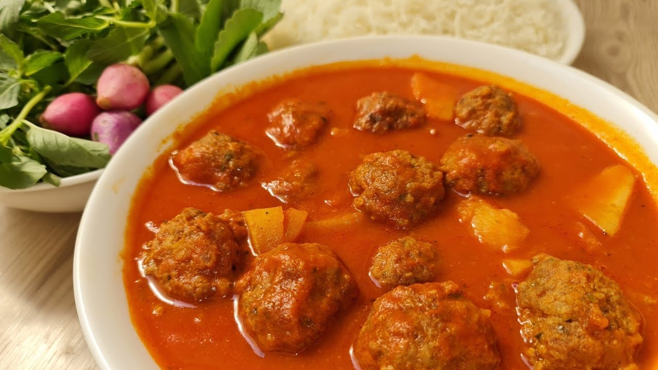 مرق البطاطا بالكفته مع طريقة طبخ الرز (تمن ابيض بزل)