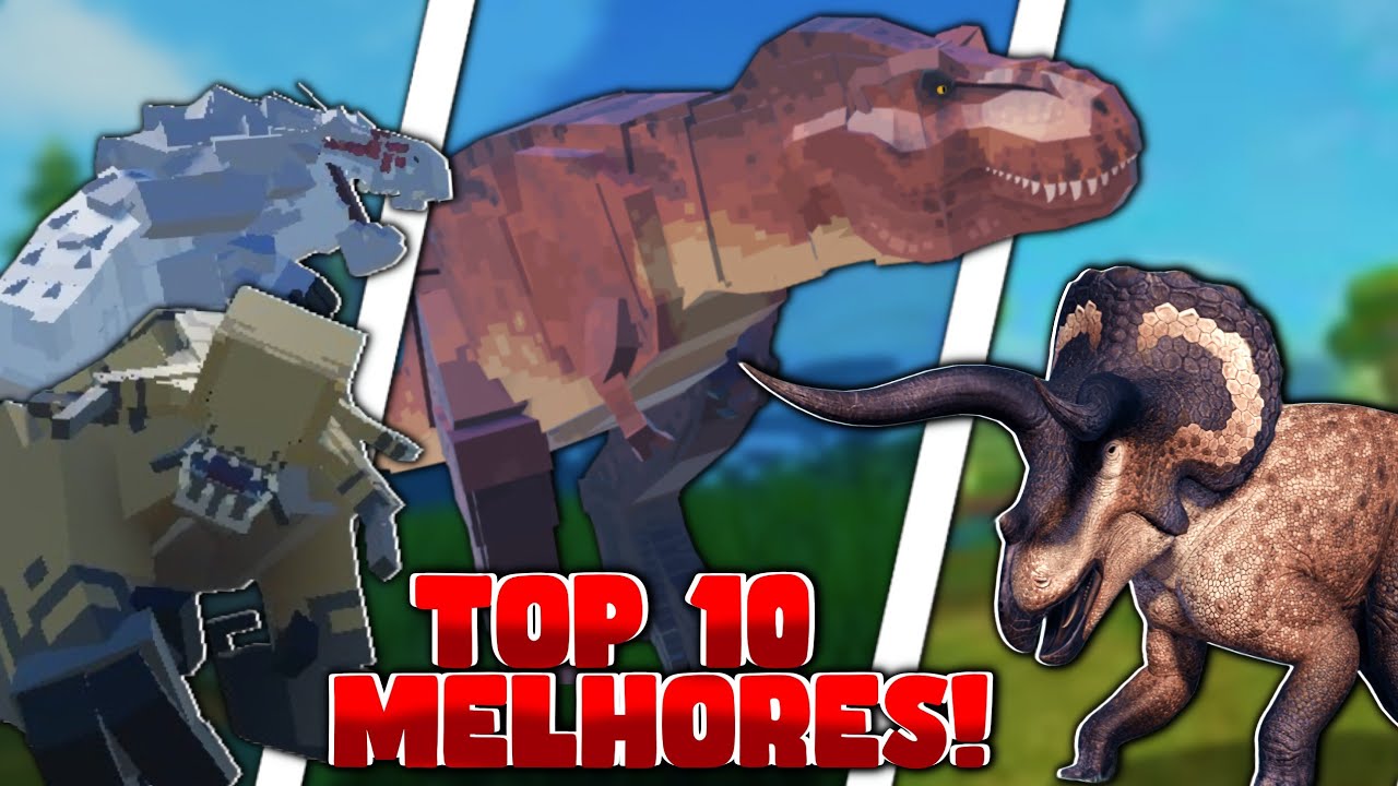 INSANO! TOP 10 MELHORES JOGOS De DINOSSAURO NO ROBLOX!
