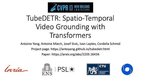 [CVPR 2022 Oral] TubeDETR: 5 Min Presentation