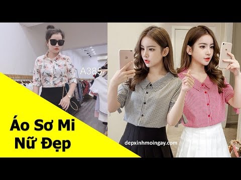 Top áo sơ mi nữ đẹp | 50 kiểu áo sơ mi nữ đẹp thời trang phần 10