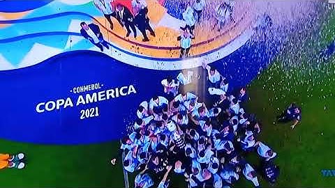 Argentina win copa America trophy lift