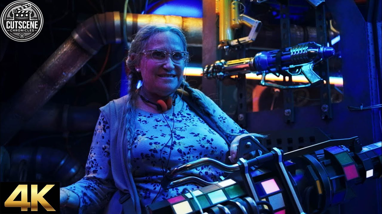 [4K UHD] Grandma Goes Full Rambo With A Machine Gun CUTSCENE | Blue Beetle (2023)