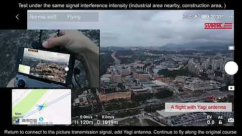Mavic Air 2 Yagi-Uda Antenna Pull Distance Test