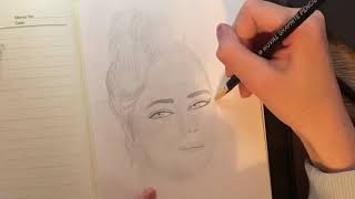 Pencil Drawing | Girl with bun
