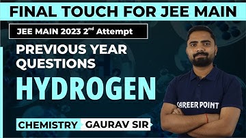Previous Year Exam Questions on Hydrogen | Chemistry | JEE Main 2023 | Gaurav Sir @cpkota