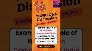 TGPSC G1 Answer writing || Model code of conduct || UPSC Radio Telugu
