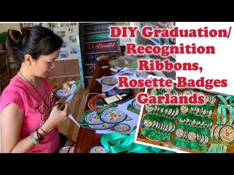 DIY Ribbon, Rosette Badge | Recognition ribbons, Garlands or Lei