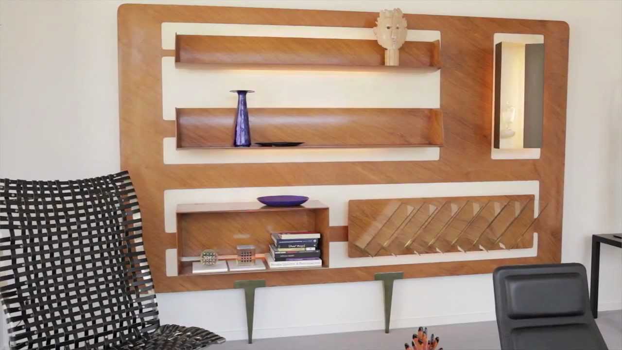 Gio Ponti 'Parete Organizzata' illuminated wall organizer | MOSS