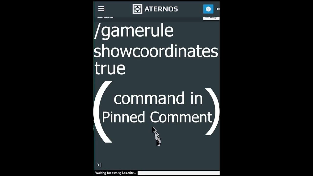 How to show coordinates in minecraft server aternos shorts youtube