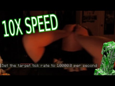 Minecraft but everything moves 10X FASTER - YouTube