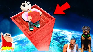 SHINCHAN and CHOP Building WORLDS TALLEST TOWER in ROBLOX Tower Simulator  PART 1 | shinchan game