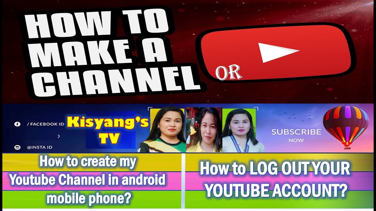 Youtube Channel. Log Example How to create YouTube channel in android phone and how to log out the ...
