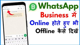 WhatsApp Business Me Online Hote Huye Bhi Offline Kaise Dikhe | Whatsapp Business Hide Online Status screenshot 4