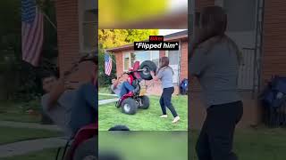 She flipped his 3 wheel