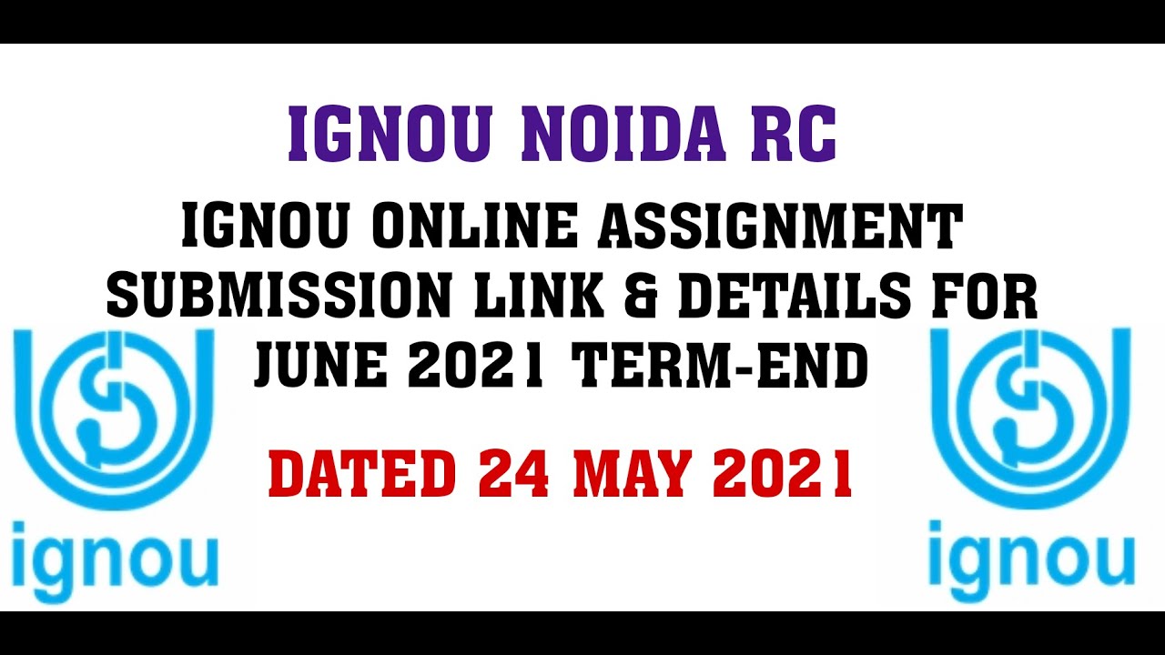 ignou rc noida assignment submission link