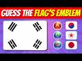Can You Guess These Country Emblems on Flags? 🌎🚩 Only True Flag Experts Score 35/35!