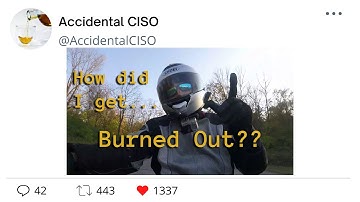 How did I get burned out? - Mental health and burnout in cybersecurity.