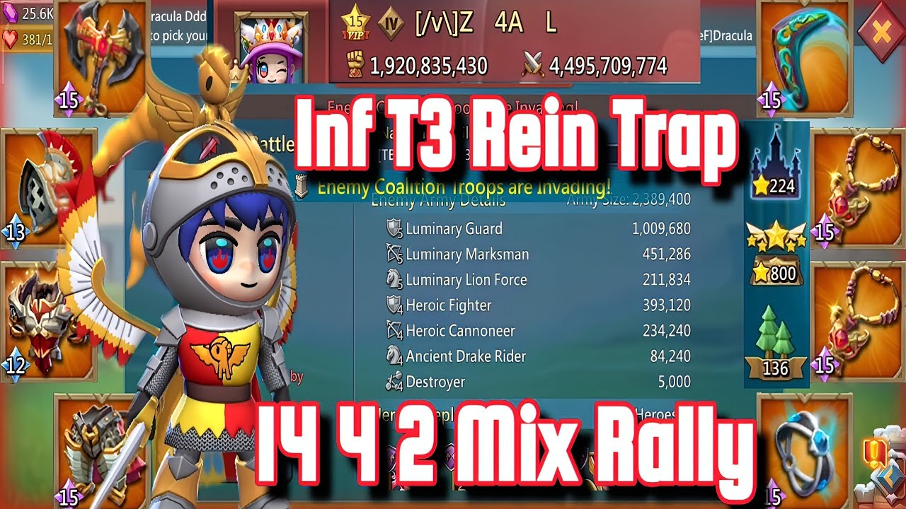 Range Phal Fake Gear Vs Titan 14 4 2 Mix | T3 Rally Trap Vs TBN Noobs | Lords Mobile 