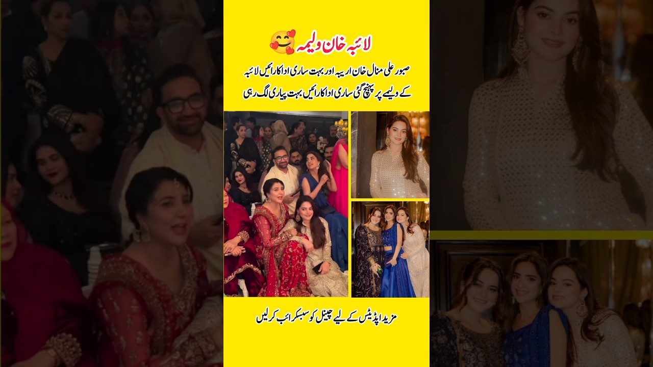 صبور علی اور منال خان لائبہ کے ولیمے پر پہنچ گئی