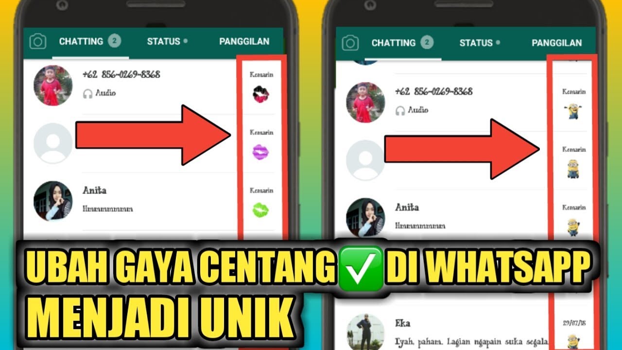 Cara Merubah Gaya Centang Di Whatsapp Menjadi Unik Youtube