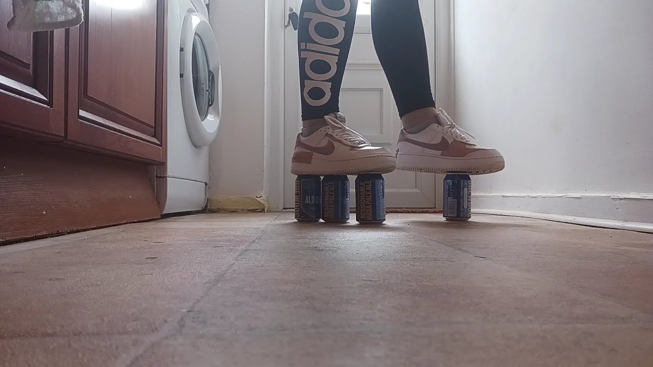 Crushing Cans in My Nike Air Force 1 Shadow