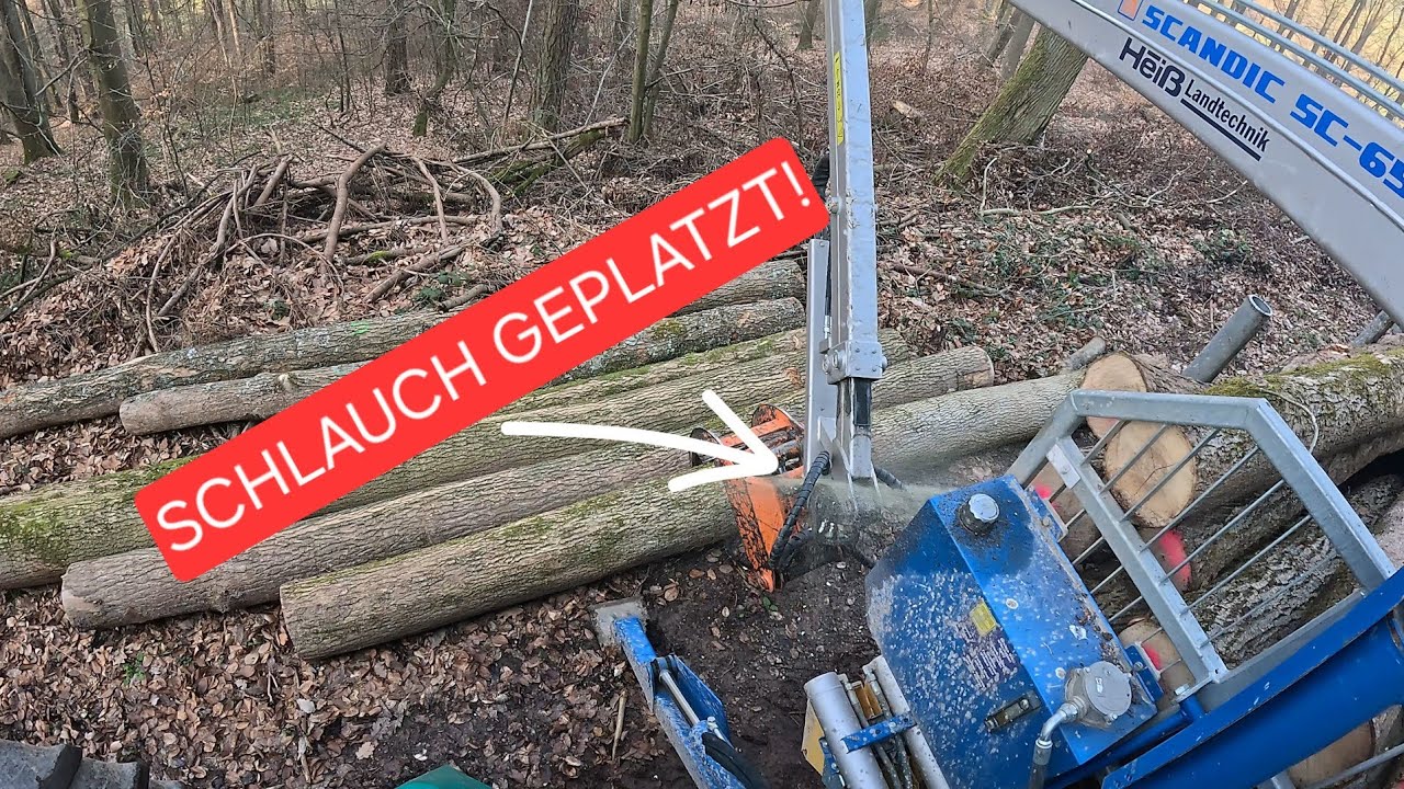 Hydraulikschlauch geplatzt! Rückewagen-Einsatz geht trotzdem weiter 🌲🚜