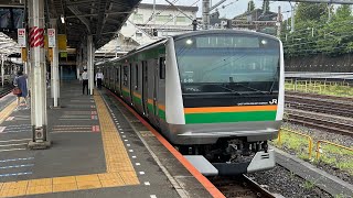宇都宮線E233系3000番台横コツE-66編成　上野駅発車