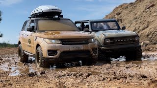 MST CFX RANGE ROVER SPORT & FORD BRONCO Muddy Offroad Driving 4X4 RC Car