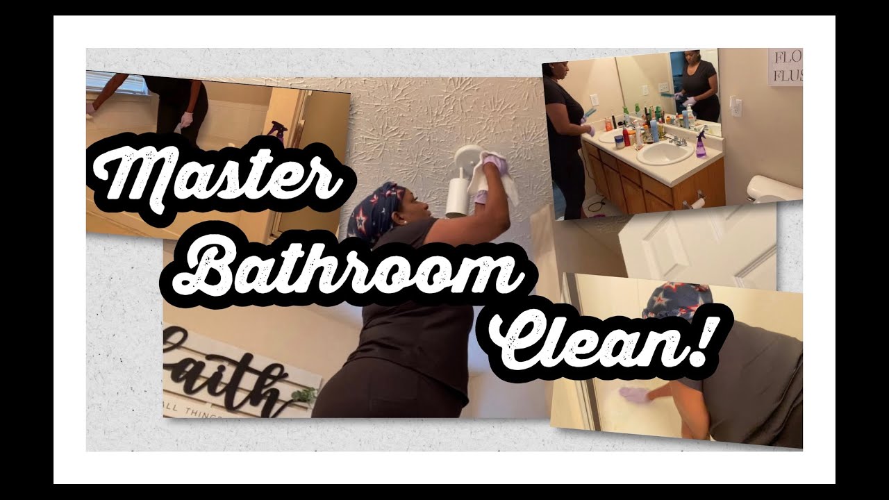 MASTER BATHROOM CLEANING ROUTINE | CLEAN WITH ME | CLEANING MOTIVATION