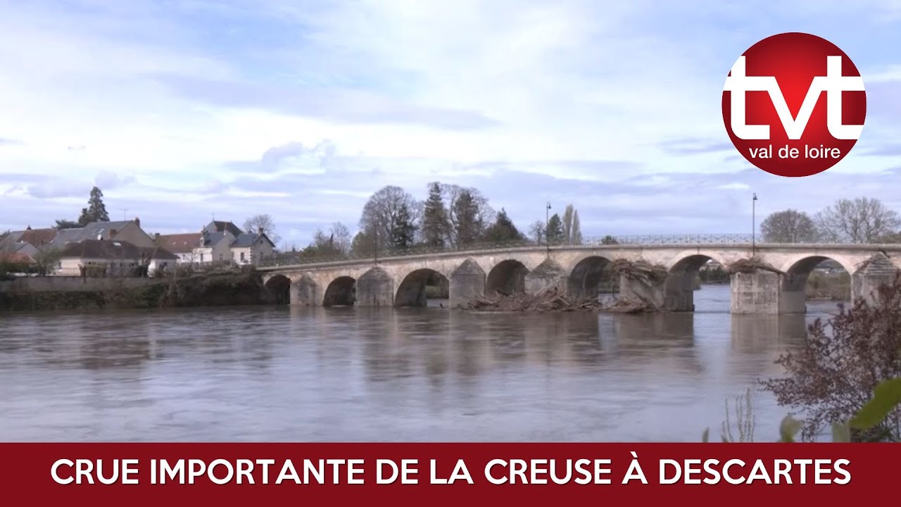 Une crue de la Creuse plus importante que celle de 1923 à Descartes