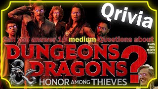 Dungeons & Dragons Honour Among Thieves - 10 Medium Quiz Questions