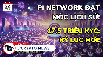 [5 Phút Crypto] Thành Tựu KYC 17,5 Triệu Người Dùng Giúp Pi Network Chuẩn Bị Cho Web3