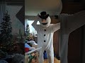 Mushroom Matt becomes a snowman for the Xmas kids festival.