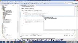 How to Startup with Android using  Eclipse ?