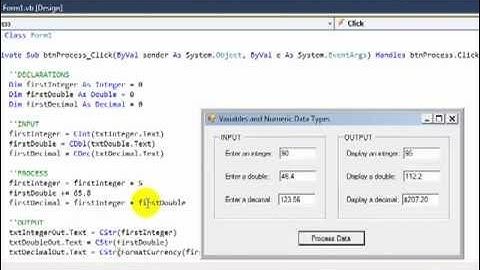 Numeric Data Types in Visual Basic 2010