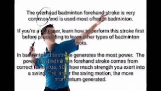 Four (4) Basic Strokes In Badminton