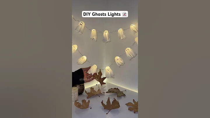 DIY Spooky Ghost Lamp 👻 Easy Halloween Craft paper and Glue #diy #halloween #craft #homedecor