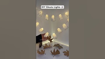 DIY Spooky Ghost Lamp 👻 Easy Halloween Craft paper and Glue #diy #halloween #craft #homedecor