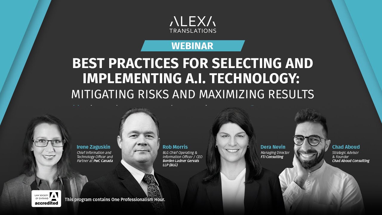 Best Practices for Selecting and Implementing A.I. Technology - YouTube
