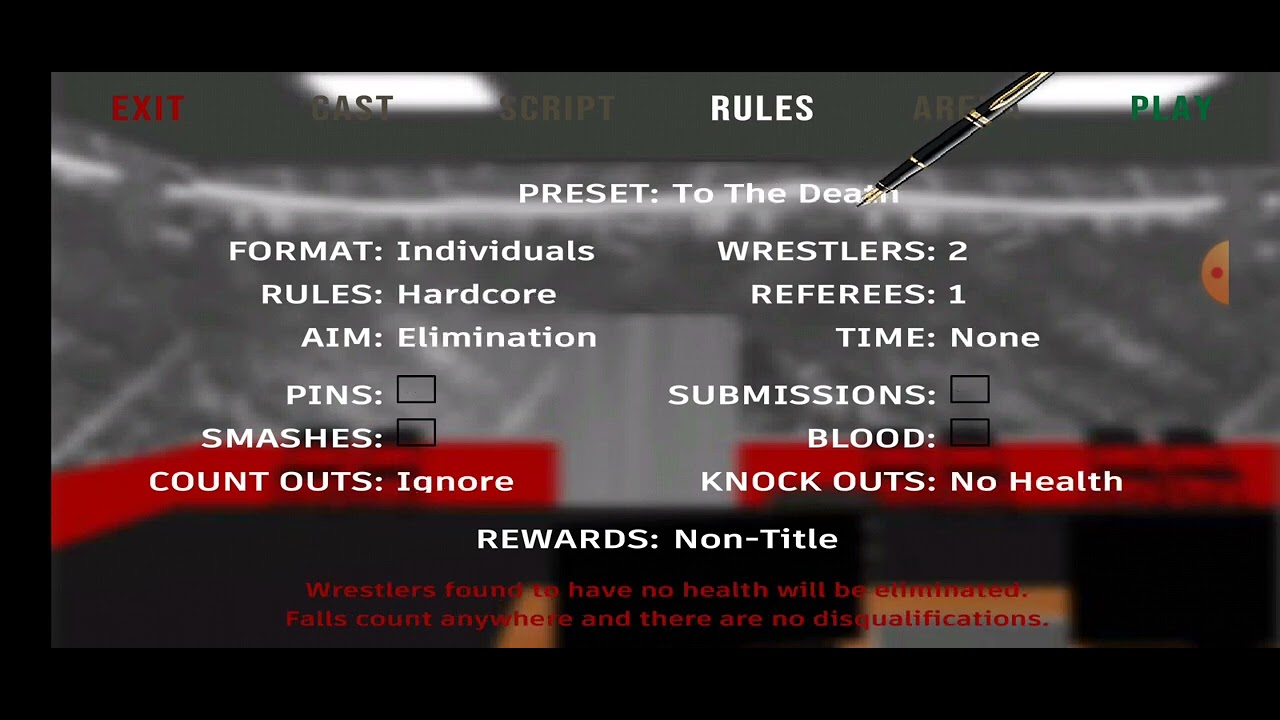 how to play 30 men royal rumble in wr3d