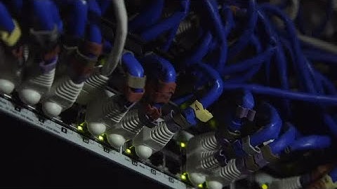 Close-up Of Server Hardware Cables Stock Video