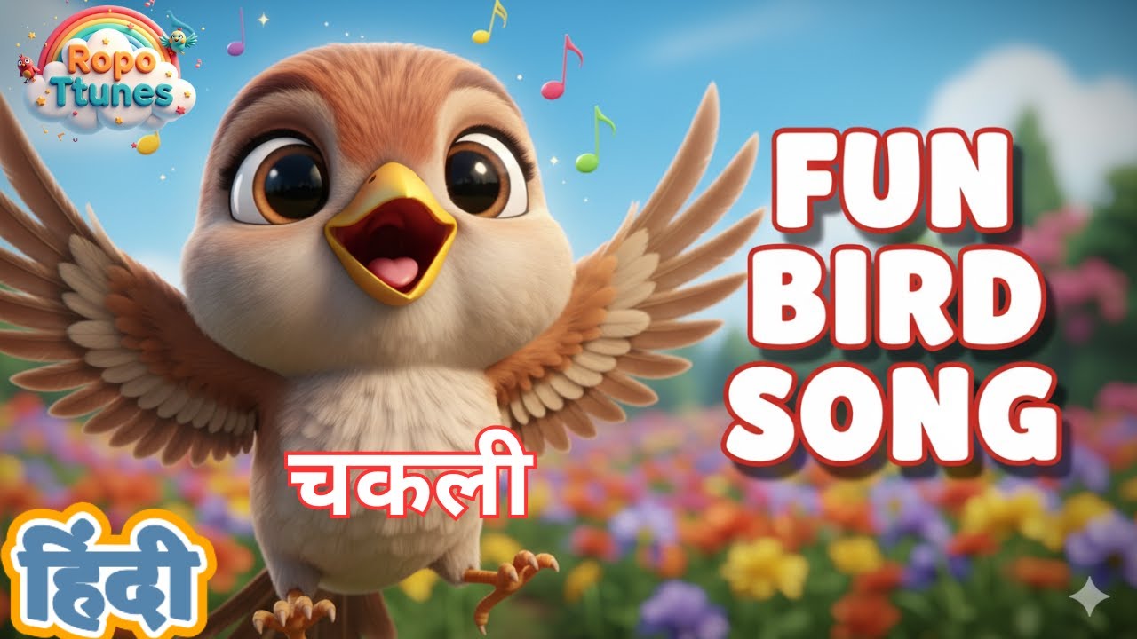 Chakli Song for Kids  Sparrow Song in Hindi  Fun Bird Rhyme  ROPO TTUNES