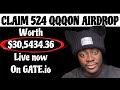🔥 Claim 524 QQQON Airdrop Now – Worth Over $30,000 Live on Gate.io!