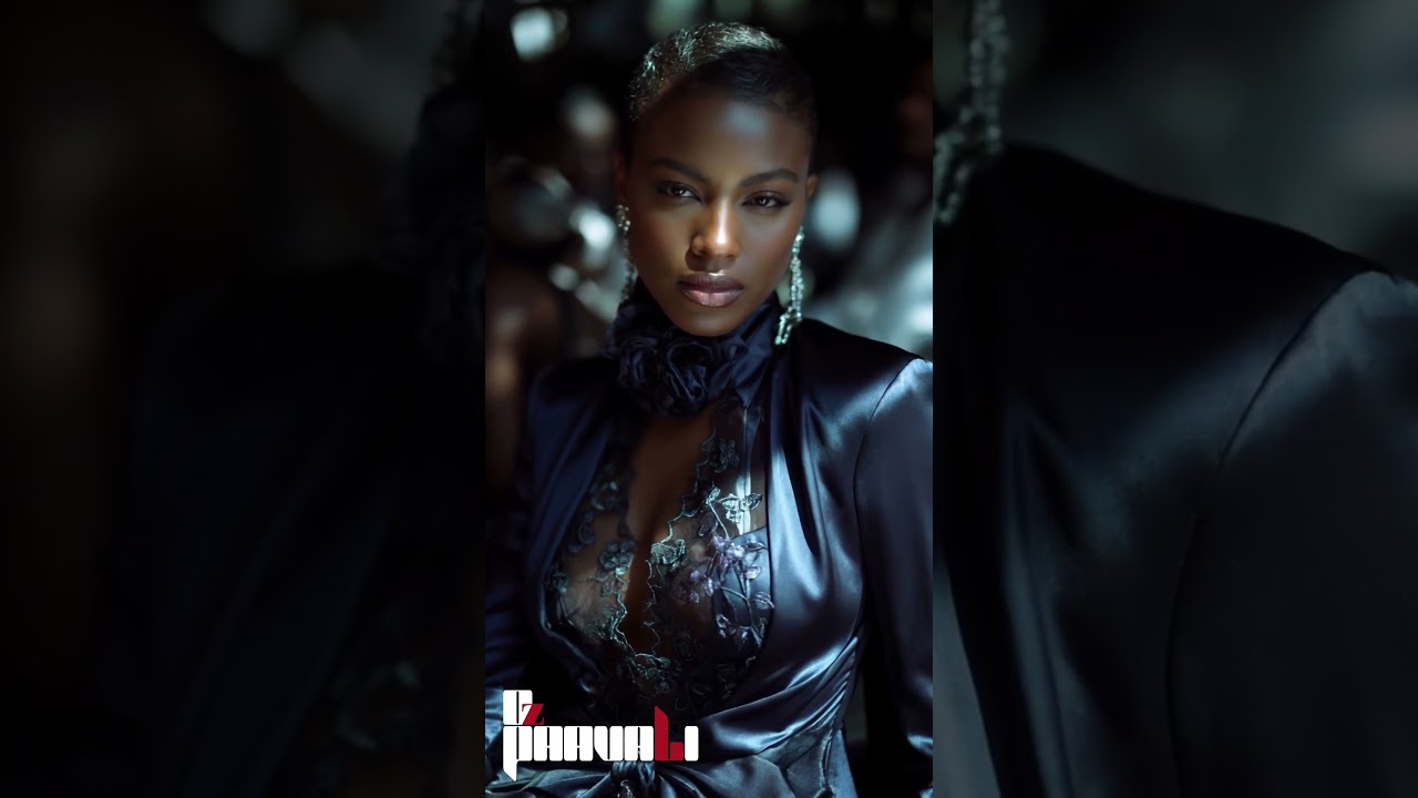 VELVET NOIR: Navy Noir – An Afrofuturist AI Fashion Film | Oz Paavali